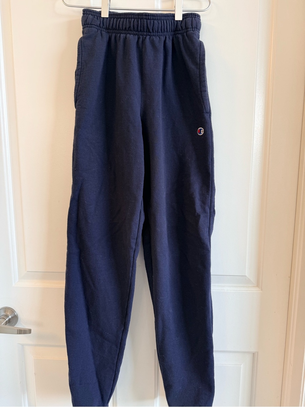 Champion Navy Blue Fleece Joggers with Logo